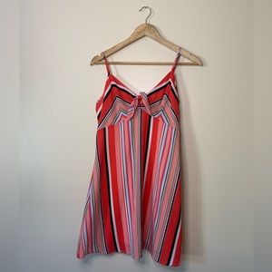 Trixxi Red Colorful Striped Dress Size Large